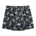 Watercolor Raccoon Pattern Print Mesh Shorts
