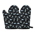 Watercolor Raccoon Pattern Print Oven Mitts