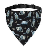 Watercolor Raccoon Pattern Print Over The Collar Dog Bandana