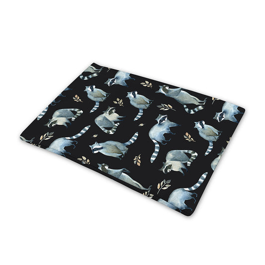 Watercolor Raccoon Pattern Print Pet Cooling Mat Cover