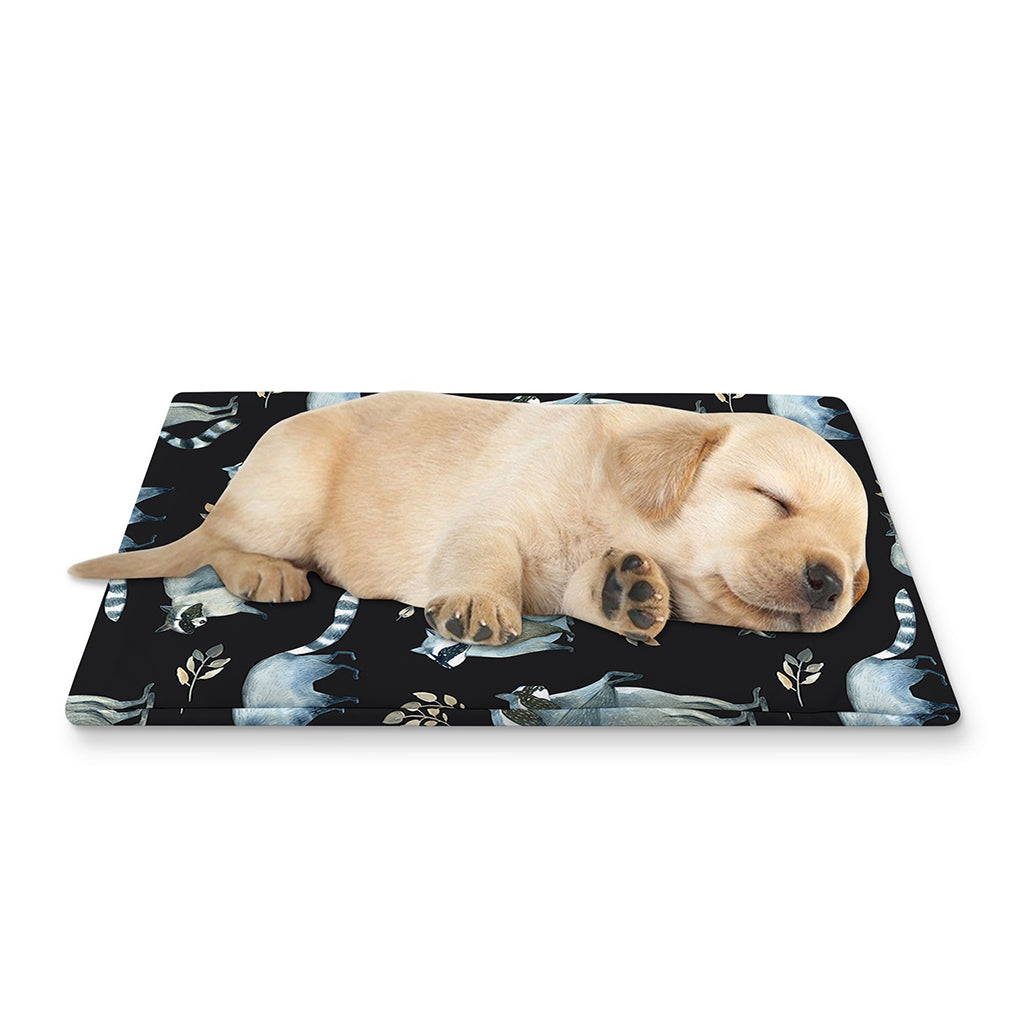 Watercolor Raccoon Pattern Print Pet Cooling Mat Cover