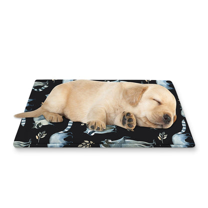 Watercolor Raccoon Pattern Print Pet Cooling Mat Cover