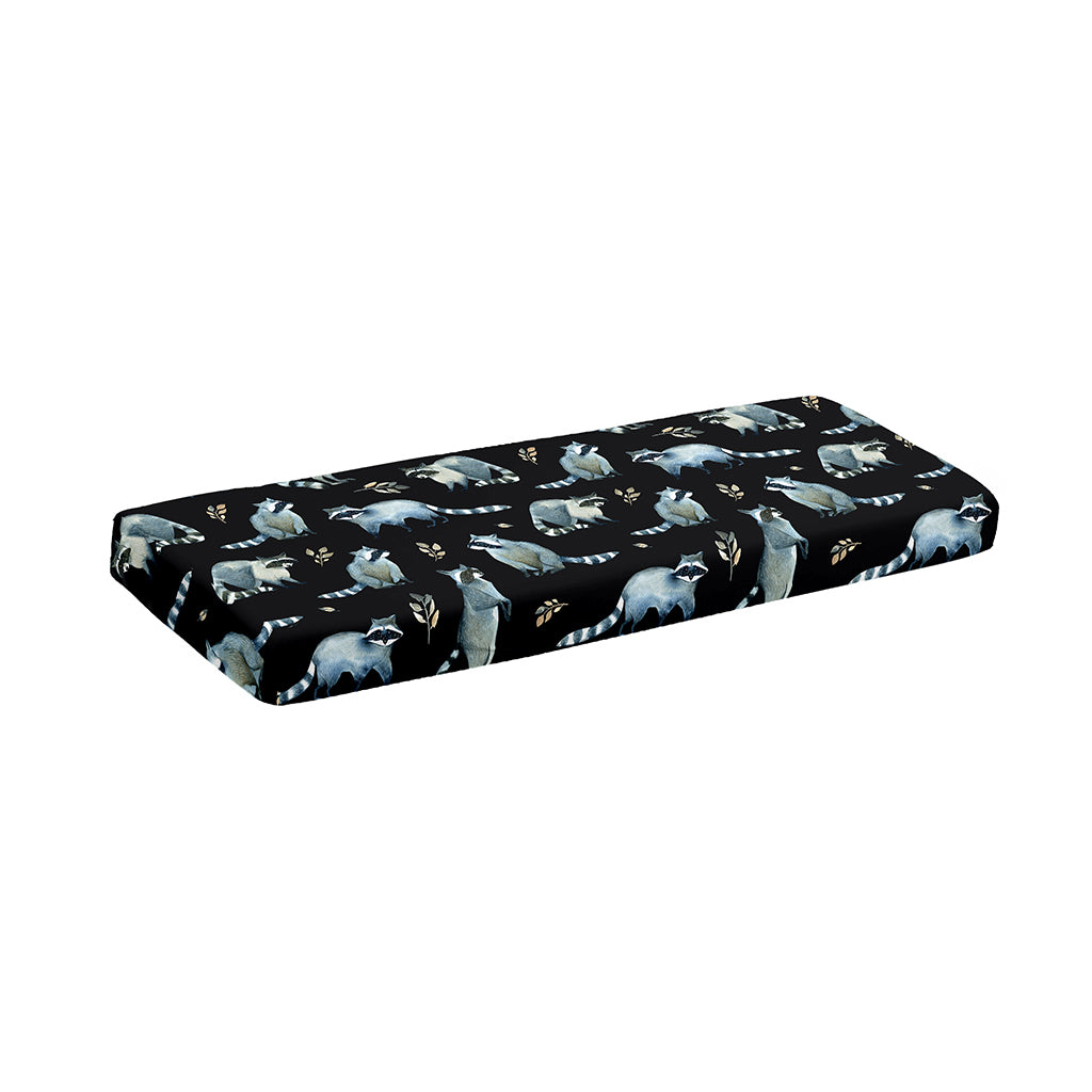 Watercolor Raccoon Pattern Print Piano Keyboard Cover
