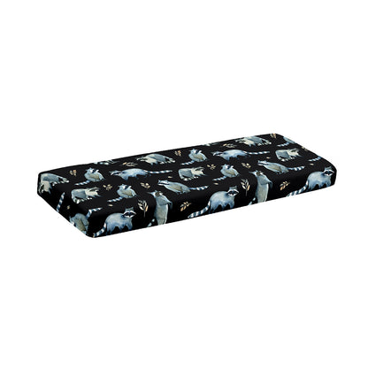 Watercolor Raccoon Pattern Print Piano Keyboard Cover