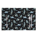 Watercolor Raccoon Pattern Print Placemat