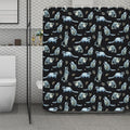 Watercolor Raccoon Pattern Print Polyester Shower Curtain
