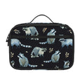 Watercolor Raccoon Pattern Print Portable Lunch Bag