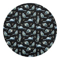 Watercolor Raccoon Pattern Print Round Blanket