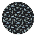 Watercolor Raccoon Pattern Print Round Floor Mat
