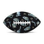 Watercolor Raccoon Pattern Print Rugby Ball