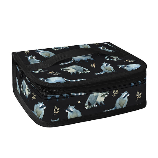Watercolor Raccoon Pattern Print Small Lunch Bag