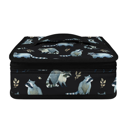 Watercolor Raccoon Pattern Print Small Lunch Bag