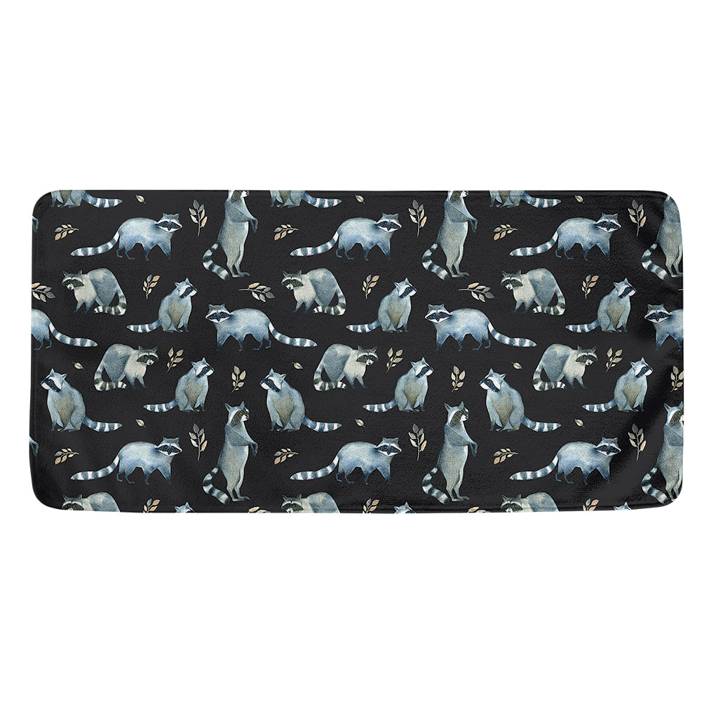 Watercolor Raccoon Pattern Print Towel