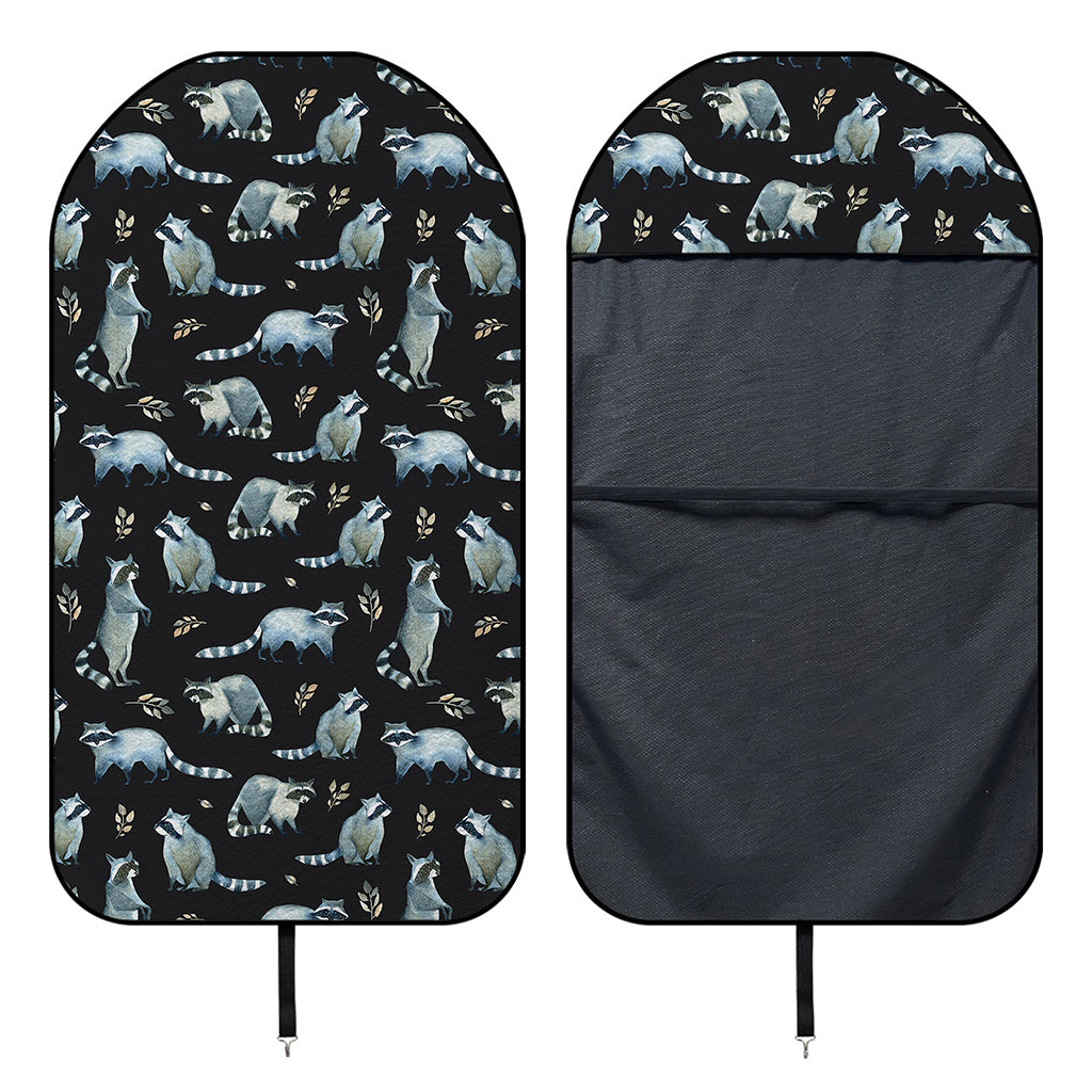 Watercolor Raccoon Pattern Print Waterproof Car Seat Cover