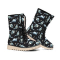 Watercolor Raccoon Pattern Print Winter Boots