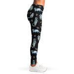 Watercolor Raccoon Pattern Print Women's Leggings