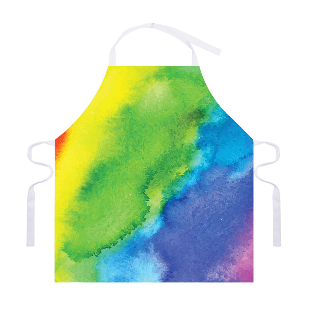 Watercolor Rainbow LGBT Pride Print Adjustable Apron