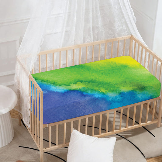 Watercolor Rainbow LGBT Pride Print Baby Crib Sheet