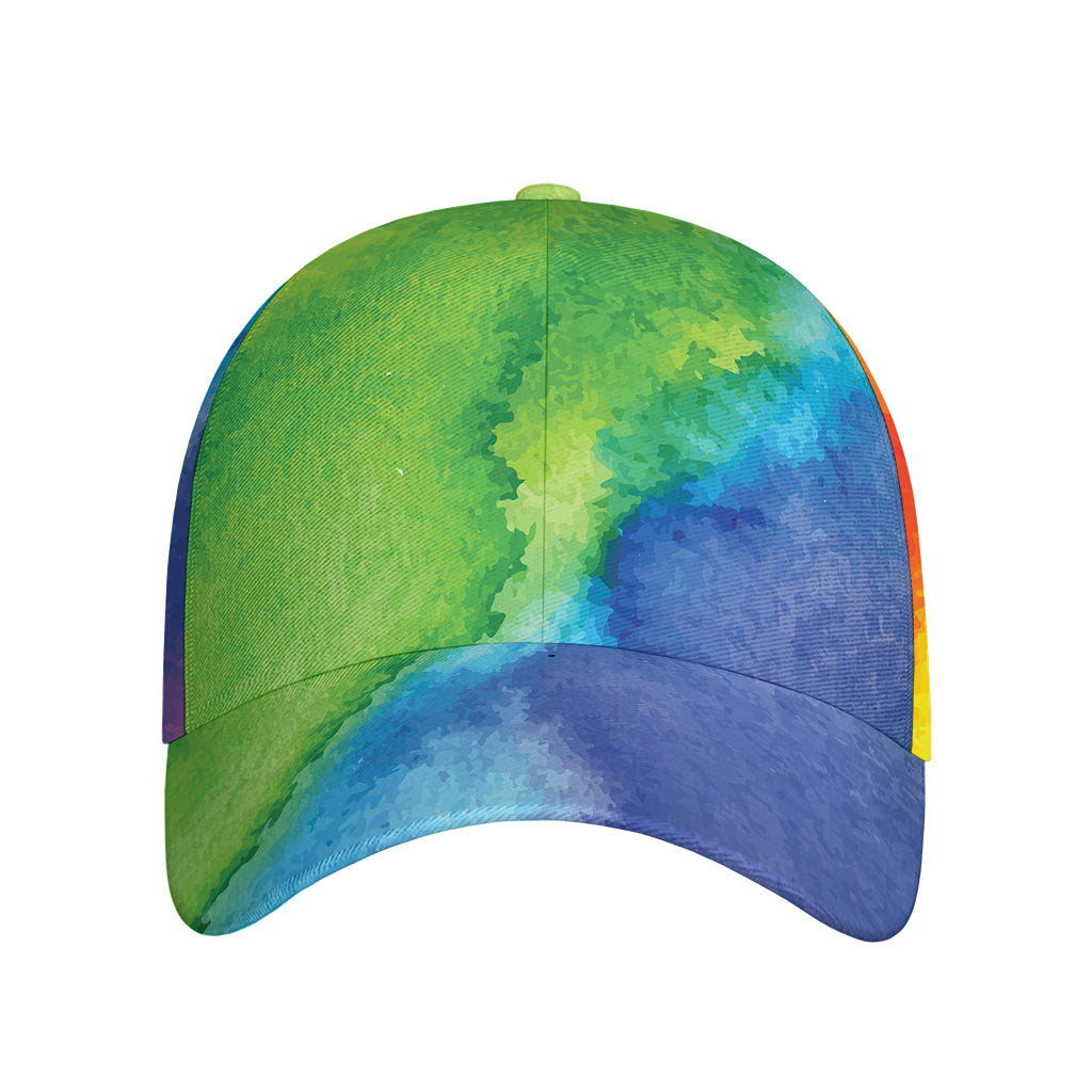 Watercolor Rainbow LGBT Pride Print Baseball Cap
