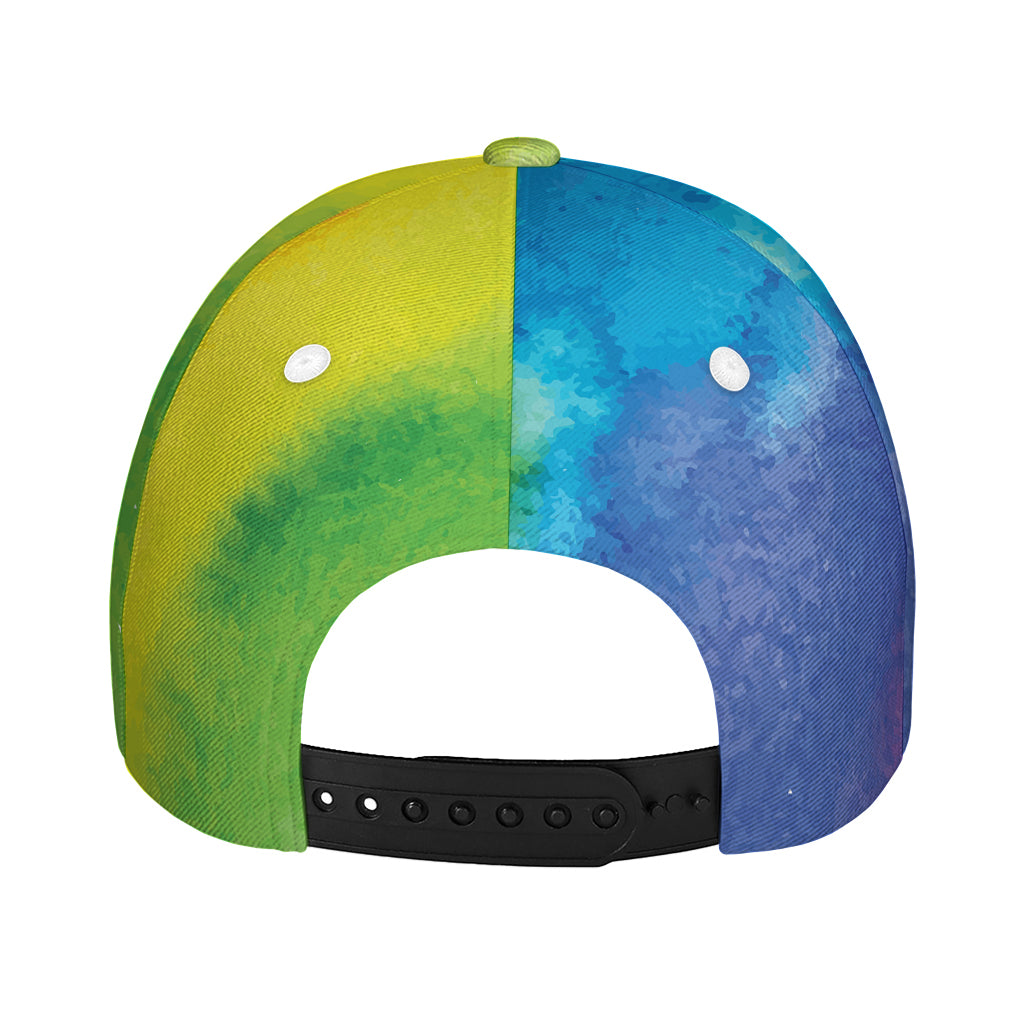 Watercolor Rainbow LGBT Pride Print Baseball Cap