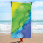 Watercolor Rainbow LGBT Pride Print Beach Towel