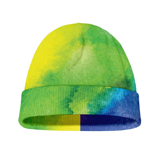 Watercolor Rainbow LGBT Pride Print Beanie