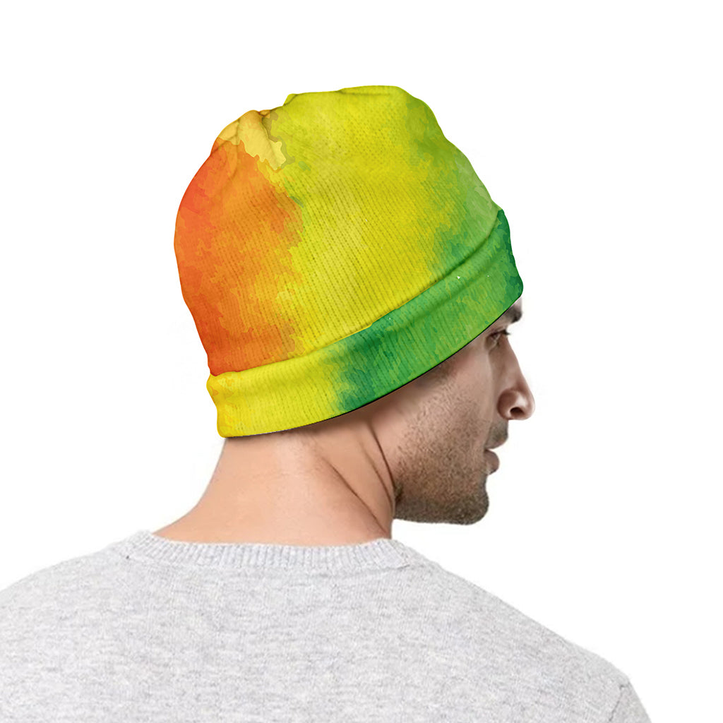 Watercolor Rainbow LGBT Pride Print Beanie