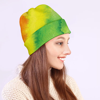 Watercolor Rainbow LGBT Pride Print Beanie
