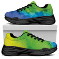 Watercolor Rainbow LGBT Pride Print Black Chunky Shoes