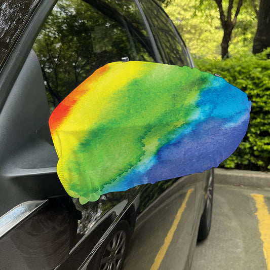 Watercolor Rainbow LGBT Pride Print Car Side Mirror Covers