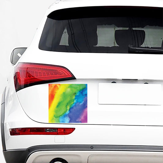 Watercolor Rainbow LGBT Pride Print Car Sticker