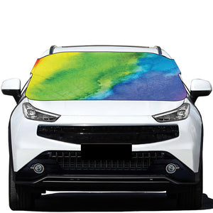 Watercolor Rainbow LGBT Pride Print Car Windshield Snow Cover