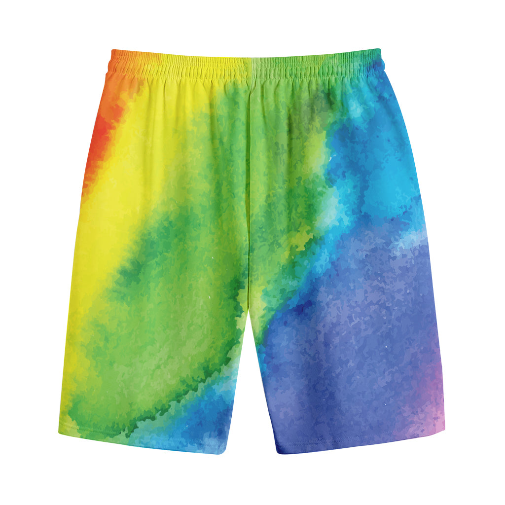 Watercolor Rainbow LGBT Pride Print Cotton Shorts