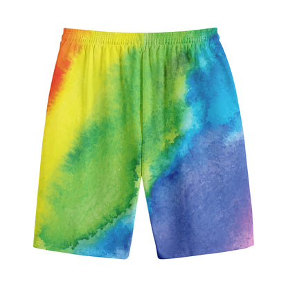 Watercolor Rainbow LGBT Pride Print Cotton Shorts