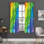 Watercolor Rainbow LGBT Pride Print Curtain