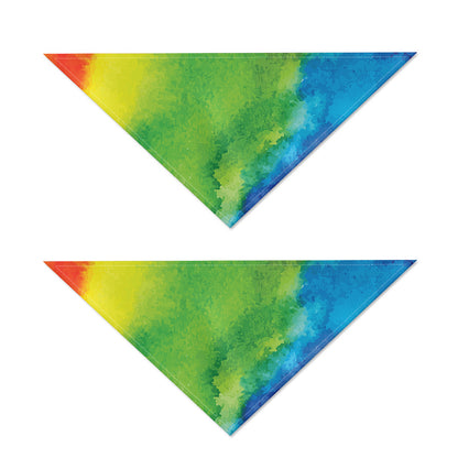 Watercolor Rainbow LGBT Pride Print Dog Bandana