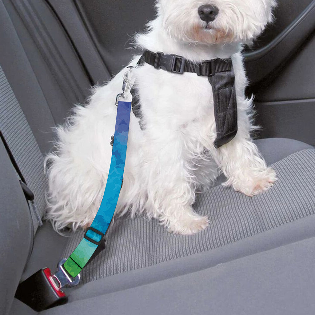 Watercolor Rainbow LGBT Pride Print Dog Seat Belt