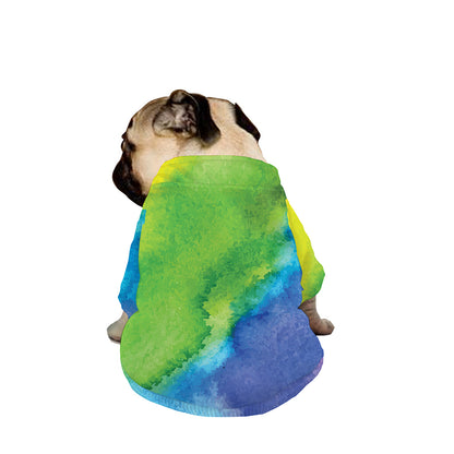 Watercolor Rainbow LGBT Pride Print Dog Zip Up Jacket