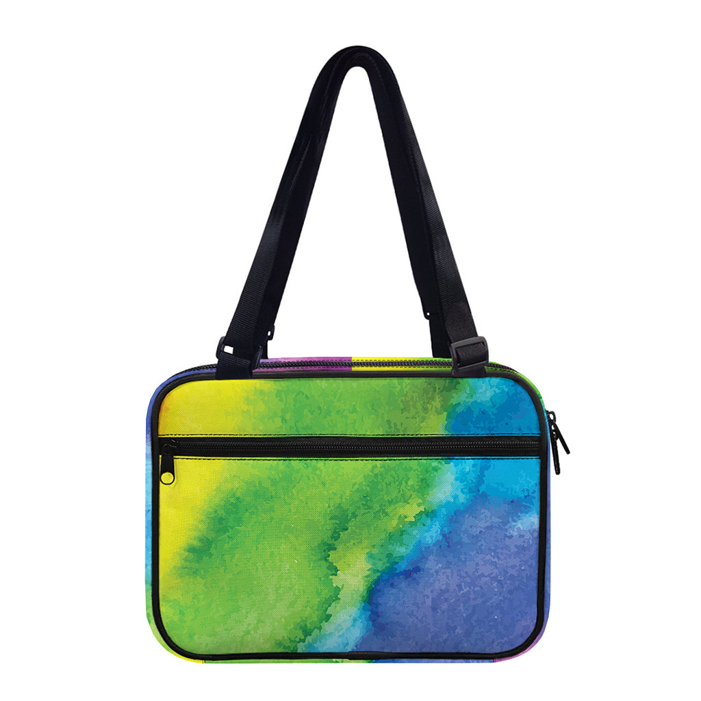 Watercolor Rainbow LGBT Pride Print Double Strap Bible Bag