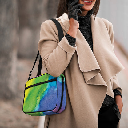 Watercolor Rainbow LGBT Pride Print Double Strap Bible Bag