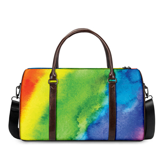 Watercolor Rainbow LGBT Pride Print Duffle Bag