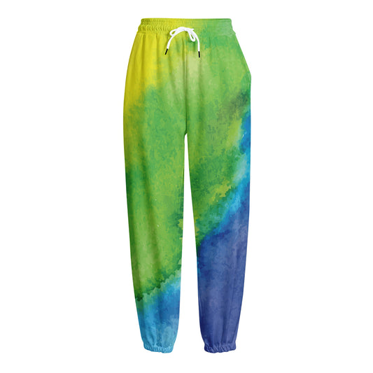Watercolor Rainbow LGBT Pride Print Fleece Lined Knit Pants