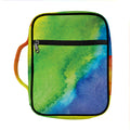 Watercolor Rainbow LGBT Pride Print Front Pocket Bible Bag