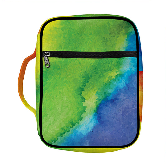 Watercolor Rainbow LGBT Pride Print Front Pocket Bible Bag