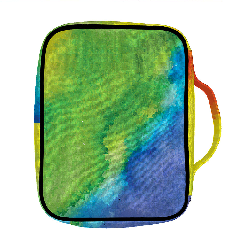 Watercolor Rainbow LGBT Pride Print Front Pocket Bible Bag
