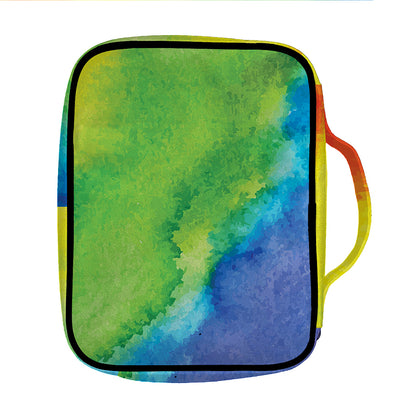 Watercolor Rainbow LGBT Pride Print Front Pocket Bible Bag