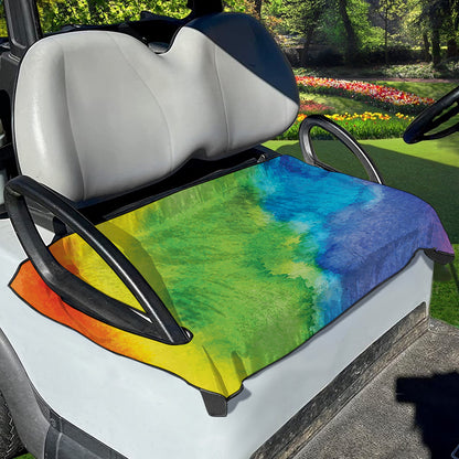 Watercolor Rainbow LGBT Pride Print Golf Cart Seat Cover