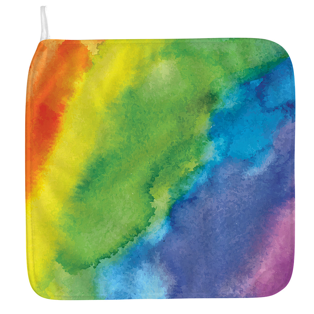 Watercolor Rainbow LGBT Pride Print Hand Towel