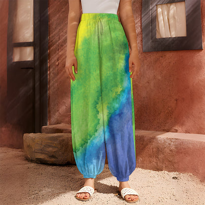 Watercolor Rainbow LGBT Pride Print Harem Pants