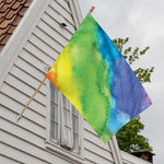 Watercolor Rainbow LGBT Pride Print House Flag